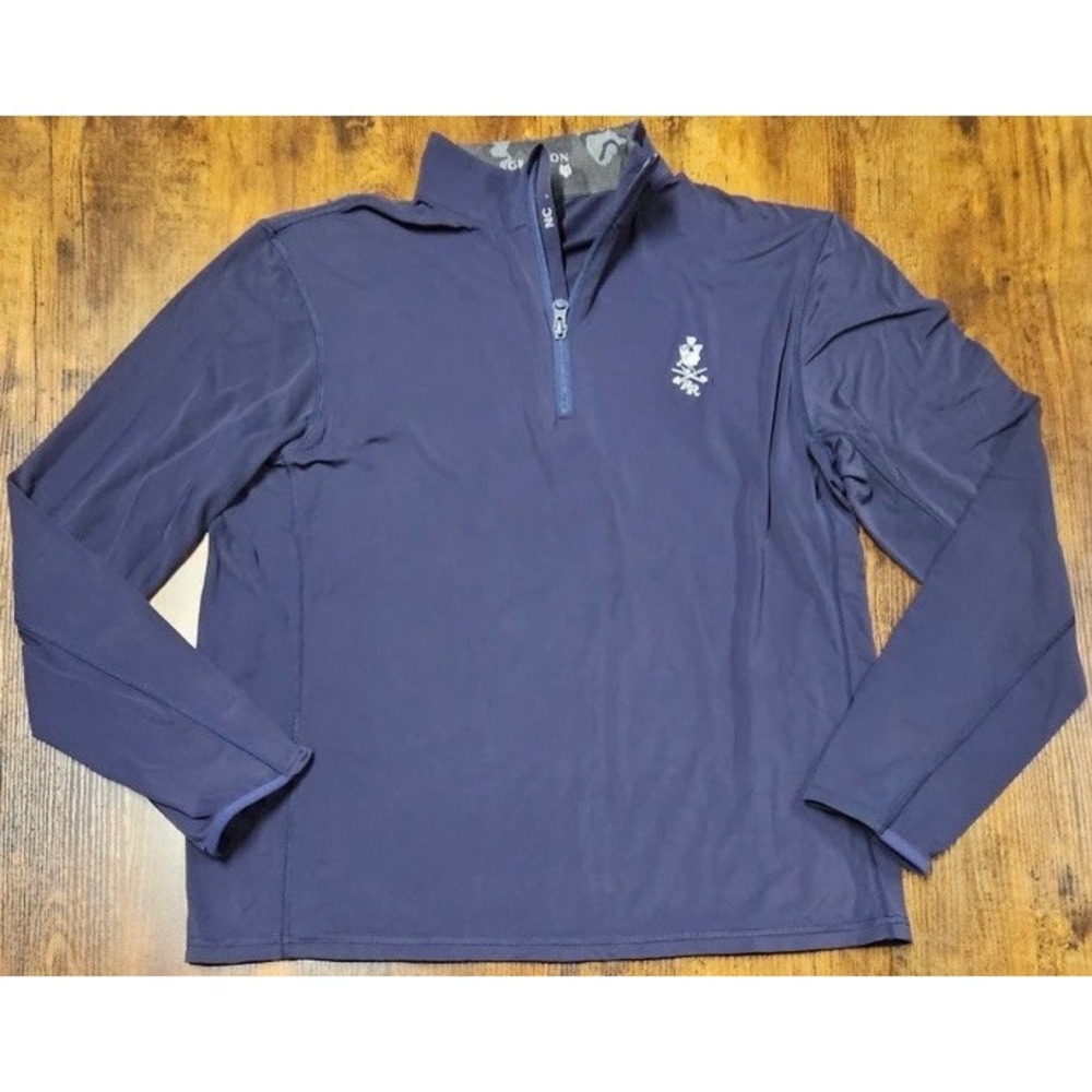 Greyson Guide Sport Quarter Zip Navy Blue Pullover Men's Size Medium